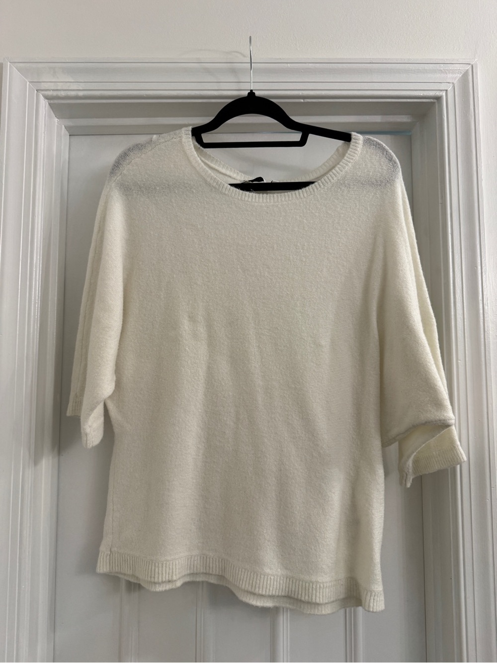 New York & Company Cream Crew Neck Sweater